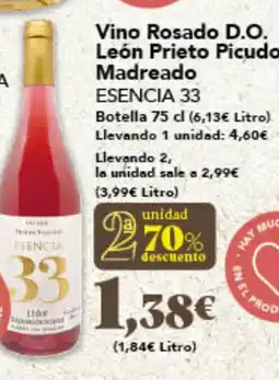 Gadis ESENCIA Vino Rosado D.O. León Prieto Picudo Madreado oferta