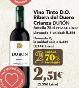 Gadis DURÓN Vino Tinto D.O. Ribera del Duero Crianza oferta