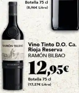 Gadis RAMÓN BILBAO Vino Tinto D.O. Ca. Rioja Reserva oferta