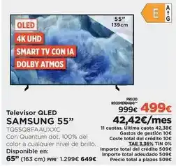 El Corte Inglés Samsung - televisor qled oferta