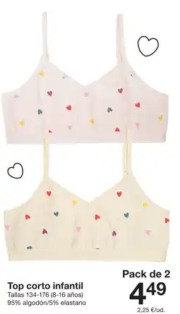 Zeeman Top corto infantil oferta