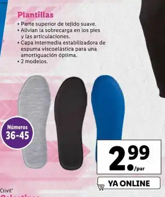 Lidl Plantillas 36-45 oferta