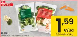 Aliprox EROSKI Verduras micro señalizadas oferta