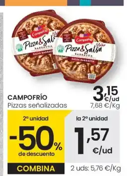 Aliprox CAMPOFRÍO Pizzas señalizadas oferta