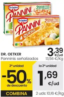 Aliprox DR. OETKER Panninis señalizados oferta