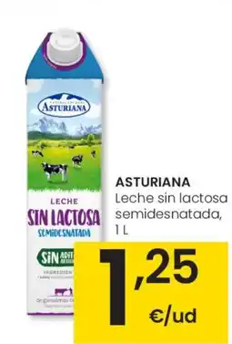 Aliprox ASTURIANA Leche sin lactosa semidesnatada, oferta