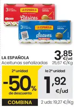 Aliprox LA ESPAÑOLA Aceitunas señalizadas oferta