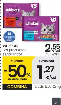 Aliprox WHISKAS Los productos señalizados oferta