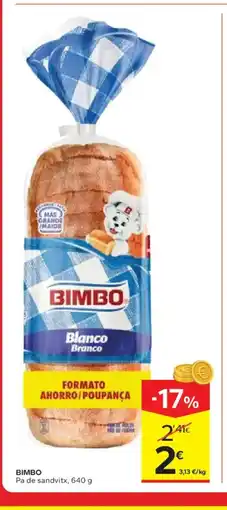 Caprabo BIMBO Pa de sandvitx oferta