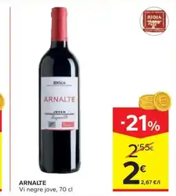 Caprabo ARNALTE Vi negre jove oferta