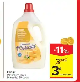 Caprabo EROSKI Detergent líquid Marsella, 50 dosis oferta