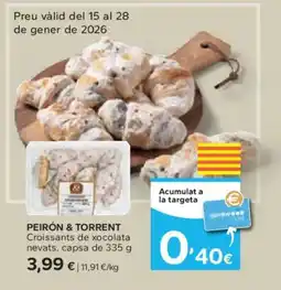 Caprabo PEIRÓN & TORRENT Croissants de xocolata nevats oferta