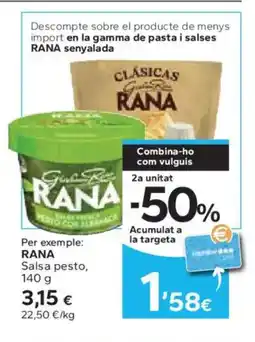 Caprabo RANA Salsa pesto oferta