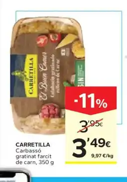Caprabo CARRETILLA Carbassó gratinat farcit de carn oferta