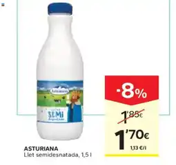 Caprabo ASTURIANA Llet semidesnatada oferta