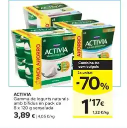 Caprabo ACTIVIA Gamma de iogurts naturals amb bífidus oferta