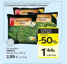 Caprabo FINDUS Pèsols fins oferta