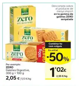 Caprabo ZERO Galets Digestive oferta