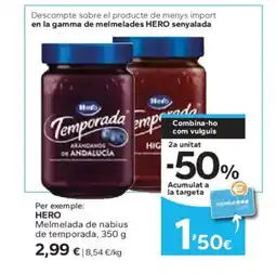 Caprabo HERO Melmelada de nabius de temporada oferta