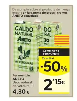 Caprabo ANETO Brou natural de vrdura oferta