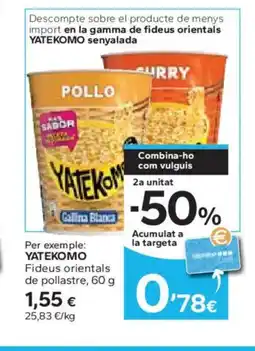 Caprabo YATEKOMO Fideus orientals de pollastre oferta