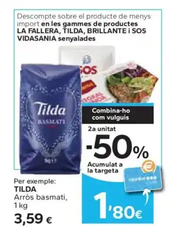 Caprabo TILDA Arròs basmati oferta
