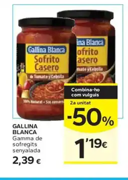 Caprabo GALLINA BLANCA Gamma de sofregits senyalada oferta