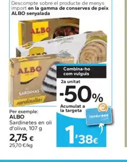 Caprabo ALBO Sardinetes en oli d'oliva oferta