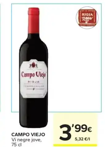 Caprabo CAMPO VIEJO Vi negre jove oferta