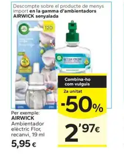 Caprabo AIRWICK Ambientador elèctric Flor, recanvi oferta
