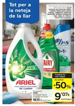 Caprabo ARIEL Detergent líquid Original, 44 dosis oferta
