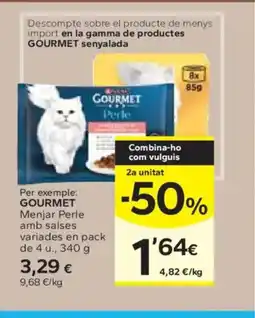Caprabo GOURMET Menjar Perle amb salses variades en pack oferta