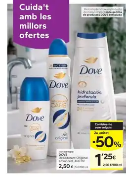 Caprabo DOVE Desodorant Original advanced oferta