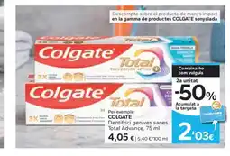 Caprabo COLGATE Dentifrici genives sanes Total Advance oferta