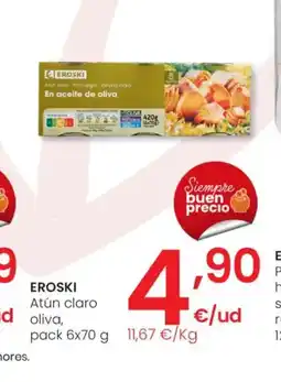 Eroski EROSKI Atún claro oliva oferta