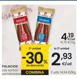 Eroski PALACIOS Las sartas señalizadas oferta