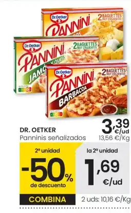 Eroski DR. OETKER Panninis señalizados oferta