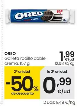 Eroski OREO Galleta rodillo doble crema oferta