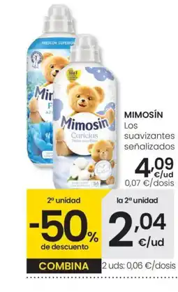 Eroski MIMOSÍN Los suavizantes señalizados oferta