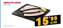 AhorraMas Lomo de pez espada oferta