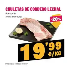 AhorraMas Chuletas de cordero lechal oferta