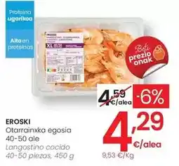Eroski Eroski - langostino cocido oferta