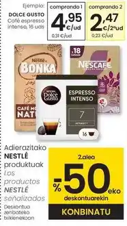 Eroski Dolce gusto - café espresso intenso oferta