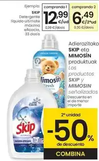 Eroski Skip - detergente líquido ultimate máxima eficacia oferta