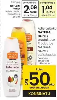 Eroski Natural honey - gel de ducha hidratante oferta