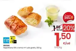 Eroski Eroski - napolitana 19% crema 4+1 oferta