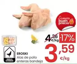 Eroski Eroski - alas de pollo enteras bandeja oferta