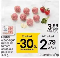 Eroski Eroski - albóndigas mixtas de ternera-cerdo ajo perejil oferta