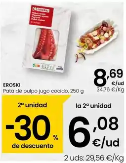 Eroski Eroski - pata de pulpo jugo cocido oferta