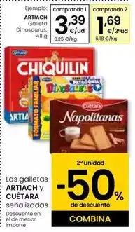 Eroski Artiach - galleta dinosaurus oferta